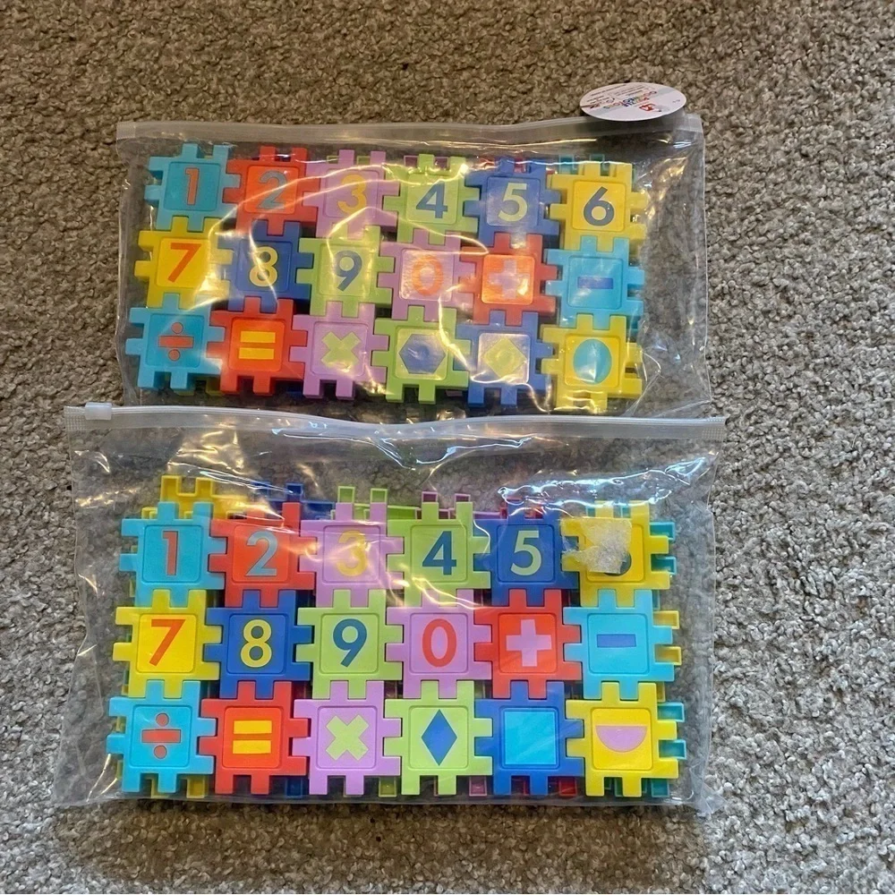 Interlocking Number Math Puzzle Piece Set NEW Bundle Lot Homeschool Learning